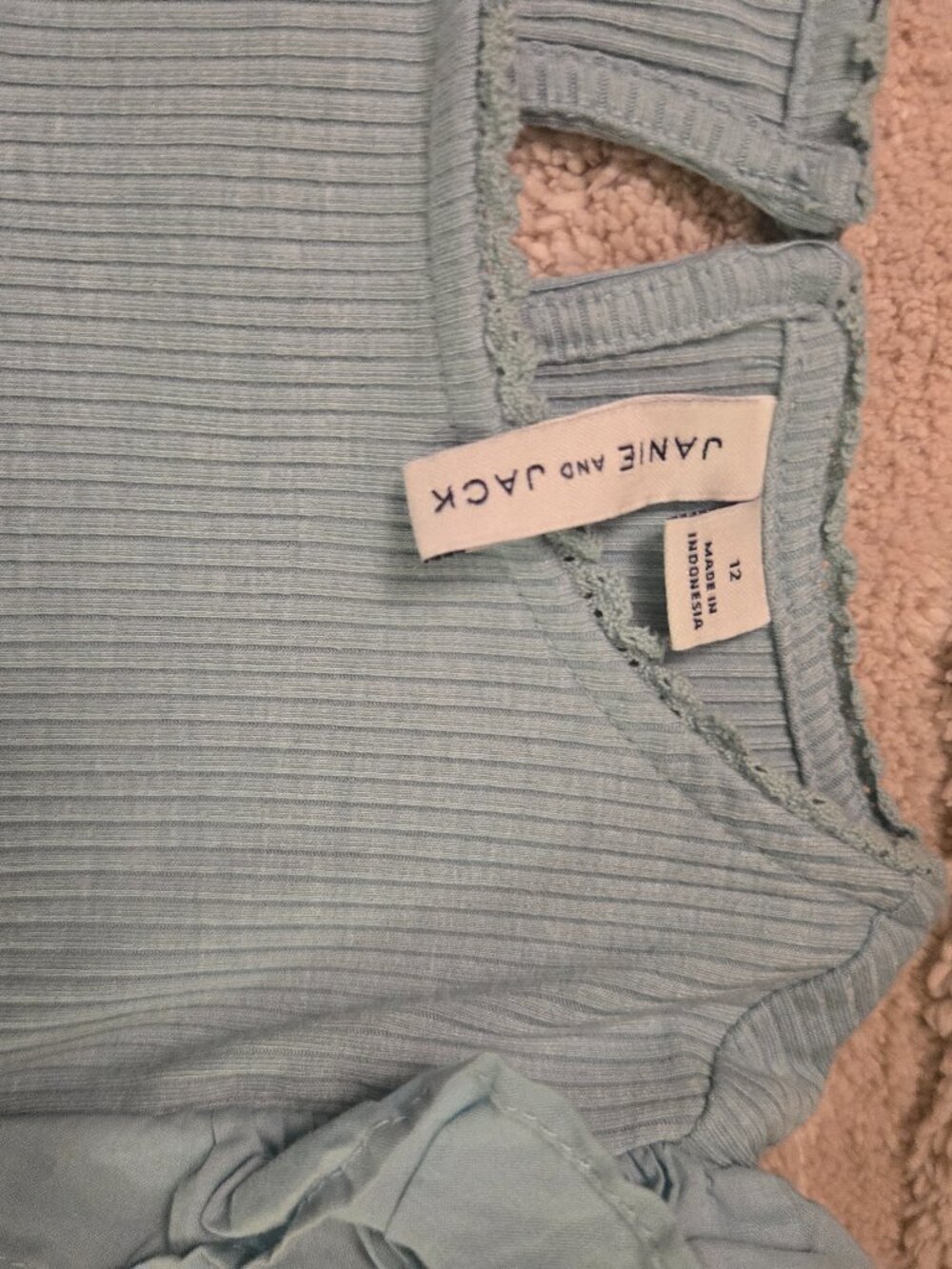 RIBBED TOP LIGHT BLUE/TEAL
